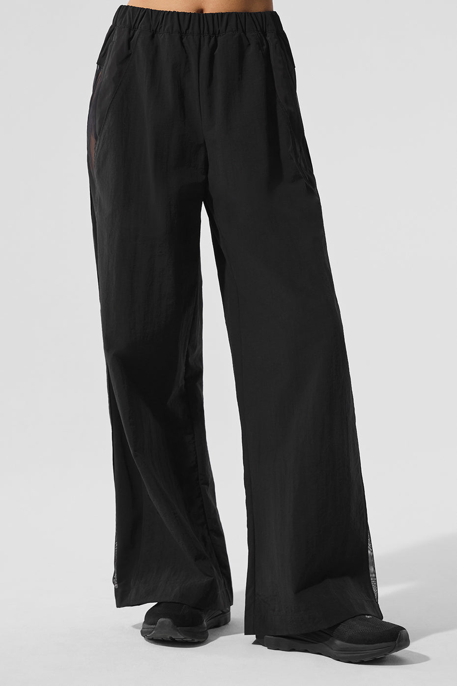 Alo Yoga High-Waist Origin Wide Leg Track Pant - Black