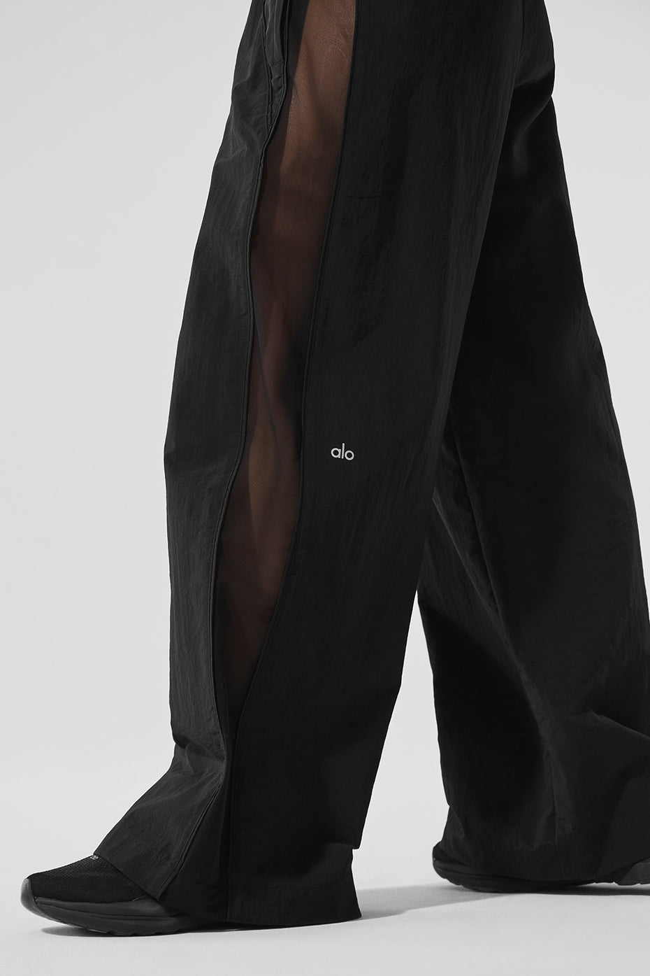 Alo Yoga High-Waist Origin Wide Leg Track Pant - Black