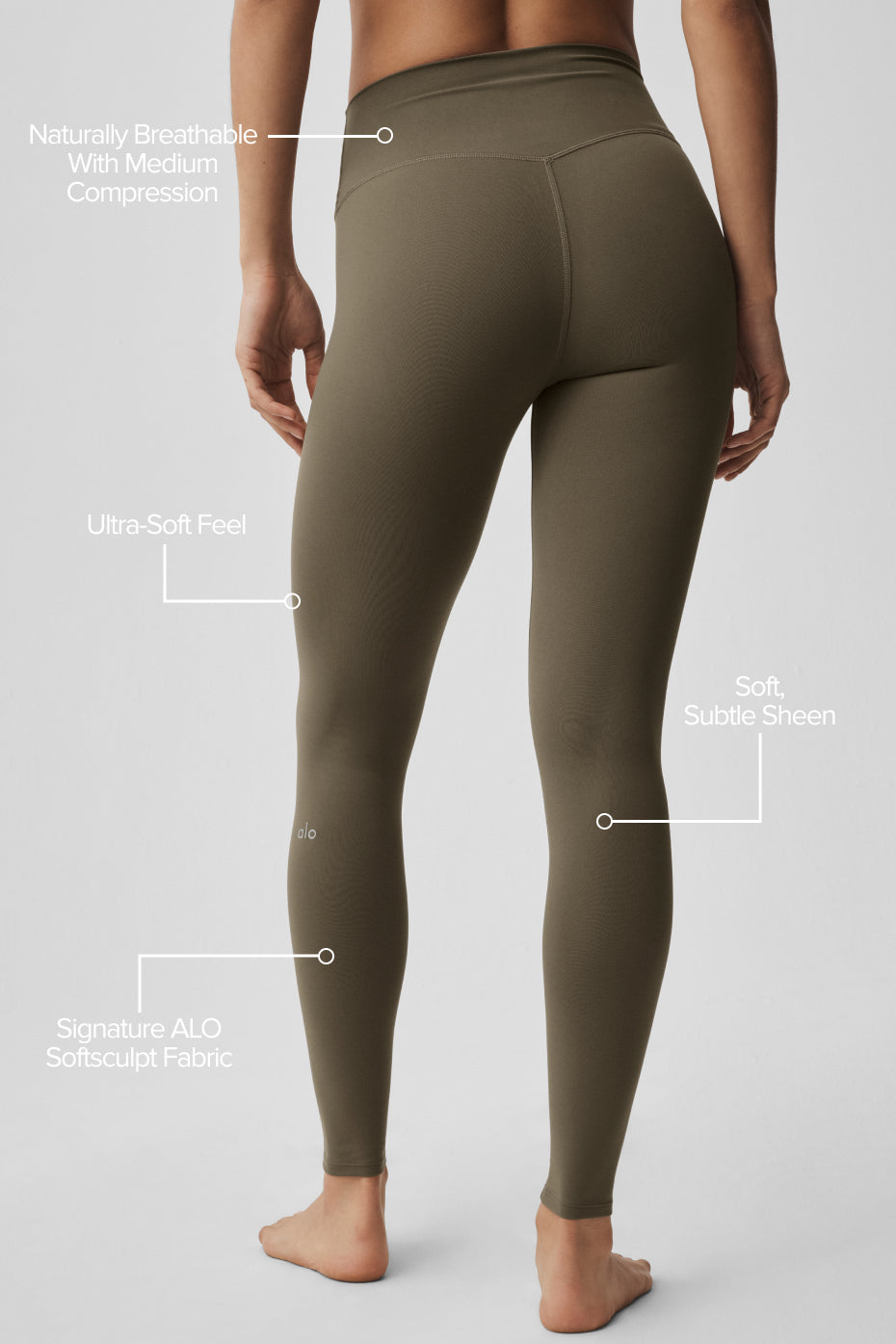 Alo Yoga ALO Softsculpt High-Waist Legging - Olive Tree