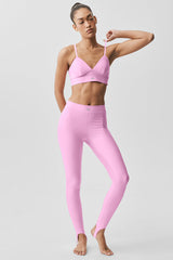 Alo Yoga Airlift High-Waist Love Language Stirrup Legging - Candy Heart Pink