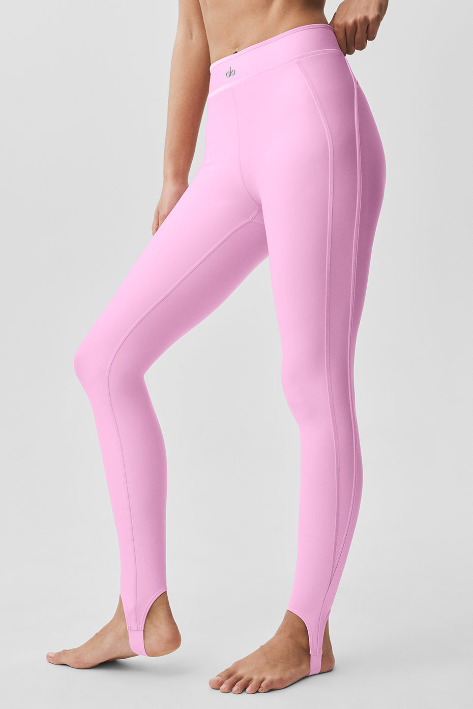 Alo Yoga Airlift High-Waist Love Language Stirrup Legging - Candy Heart Pink