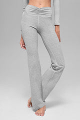 Alo Yoga Alosoft Intuition High-Waist Bootcut - Athletic Heather Grey