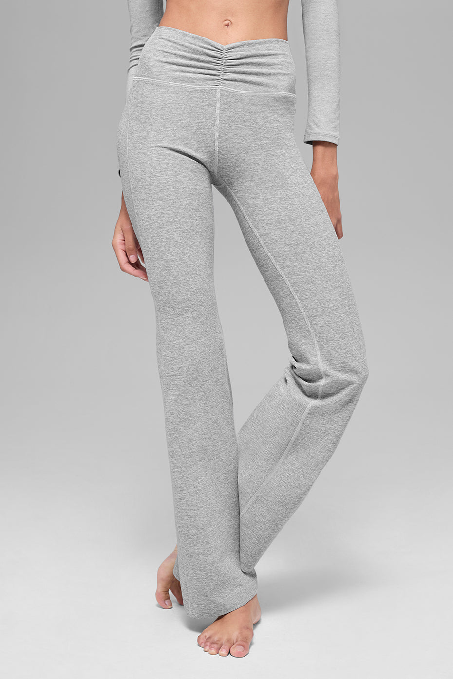 Alo Yoga Alosoft Intuition High-Waist Bootcut - Athletic Heather Grey