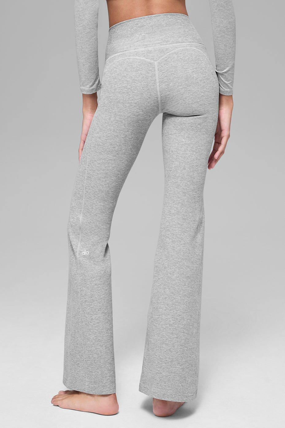 Alo Yoga Alosoft Intuition High-Waist Bootcut - Athletic Heather Grey