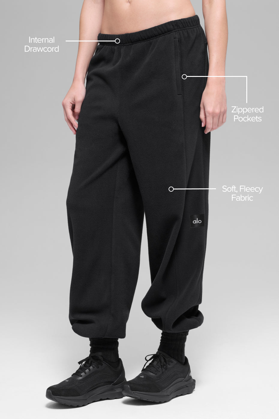 Alo Yoga Polar Fleece High-Waist Retreat Jogger - Black
