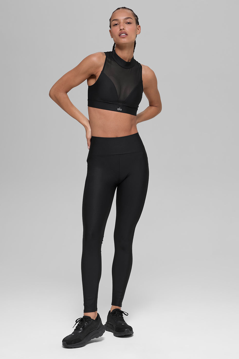 Alo Yoga Airlift High-Waist Mesh Infatuation Legging - Black