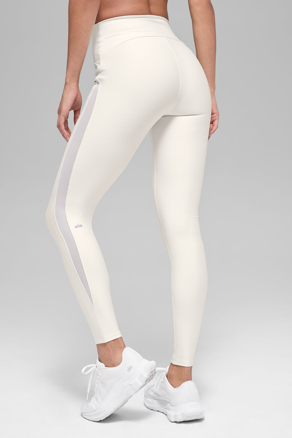 Alo Yoga Airlift High-Waist Mesh Infatuation Legging - Ivory