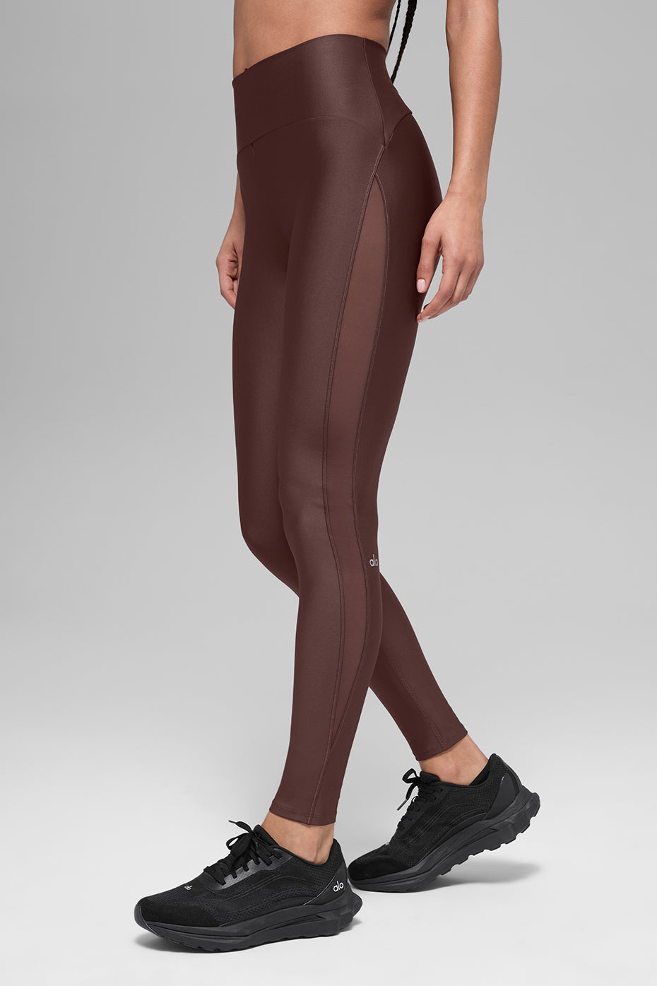 Alo Yoga Airlift High-Waist Mesh Infatuation Legging - Brownstone