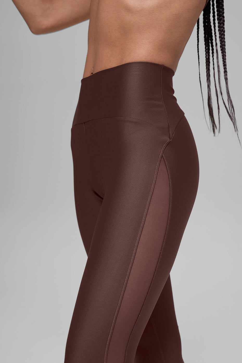Alo Yoga Airlift High-Waist Mesh Infatuation Legging - Brownstone
