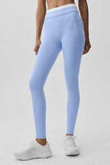 Alo Yoga Airbrush High-Waist 7/8 Better Together Legging - Light Provence Blue/White