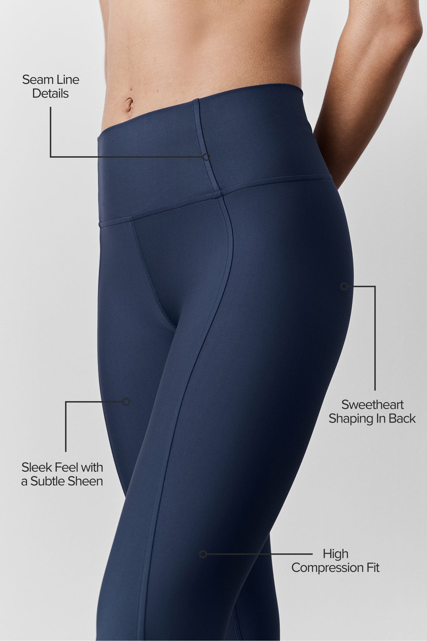 Alo Yoga Airlift High-Waist 7/8 Fine Line Legging - Navy