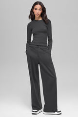 Alo Yoga High-Waist Sweatpant Trouser - Anthracite