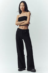 Alo Yoga Wool Blend Nightcap Wide Leg Pant - Black