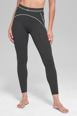 Alo Yoga Airbrush High-Waist 7/8 Heart Throb Legging - Anthracite/White