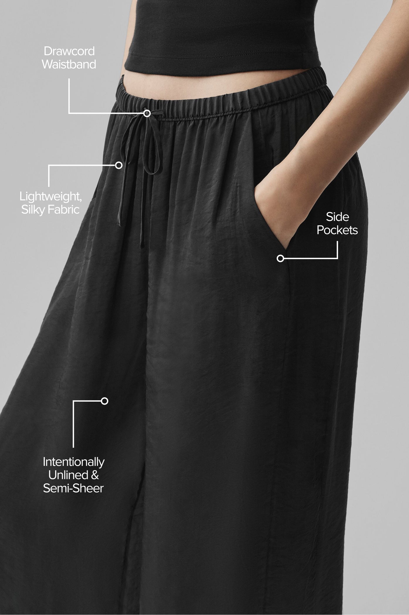 Alo Yoga Semi-Sheer Golden Hour High-Waist Straight Leg Pant - Black