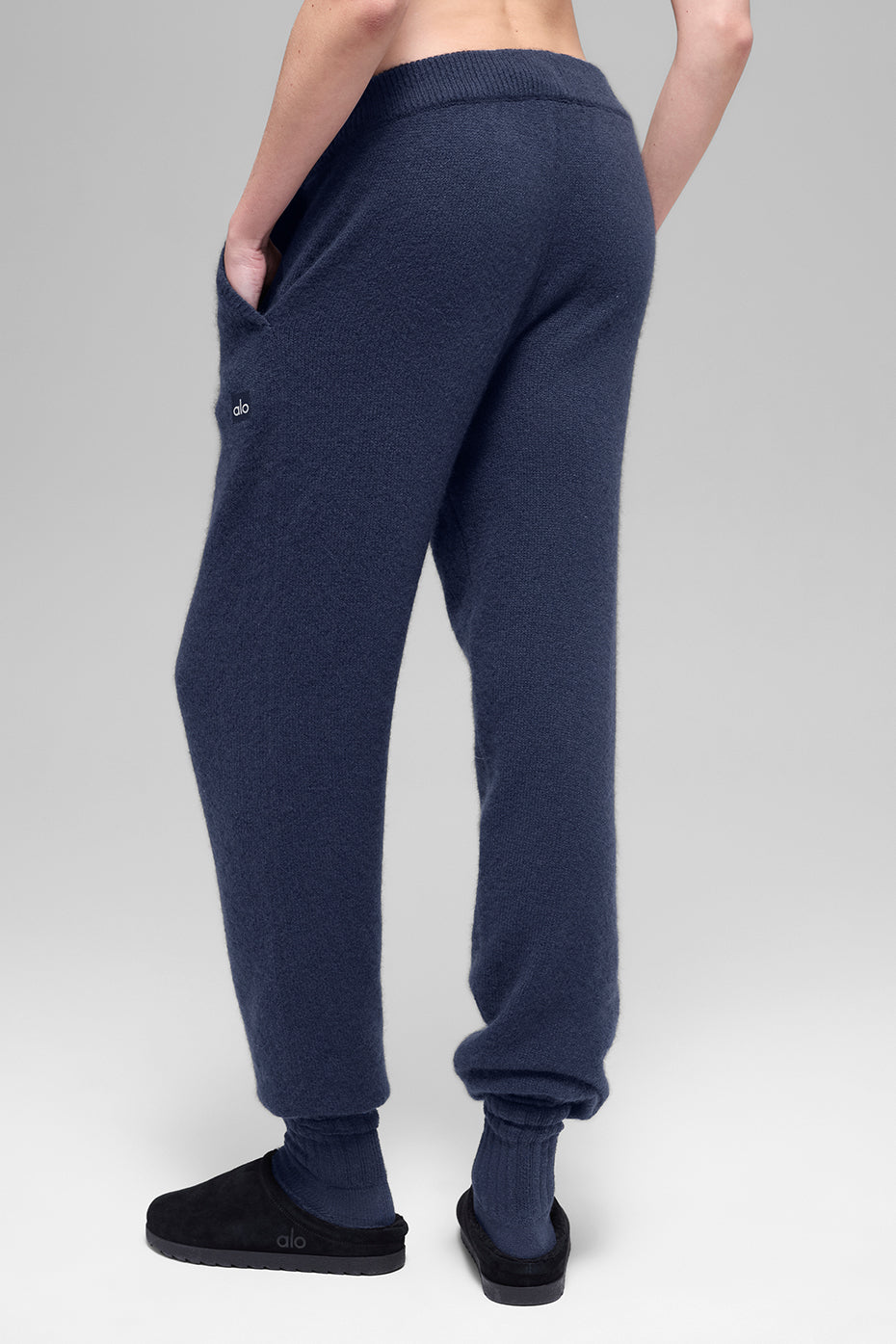 Alo Yoga Wool Cashmere High-Waist New Class Jogger - Navy
