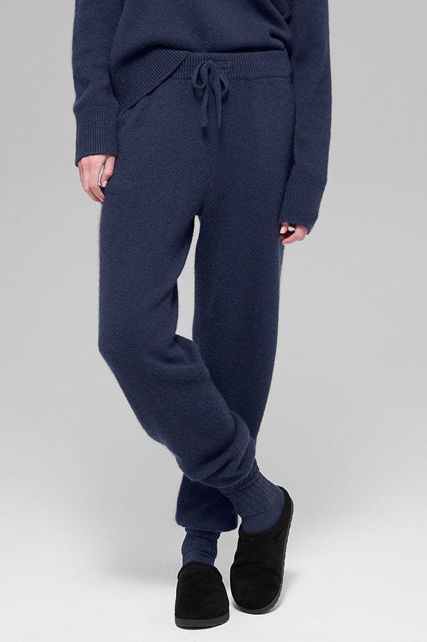 Alo Yoga Wool Cashmere High-Waist New Class Jogger - Navy