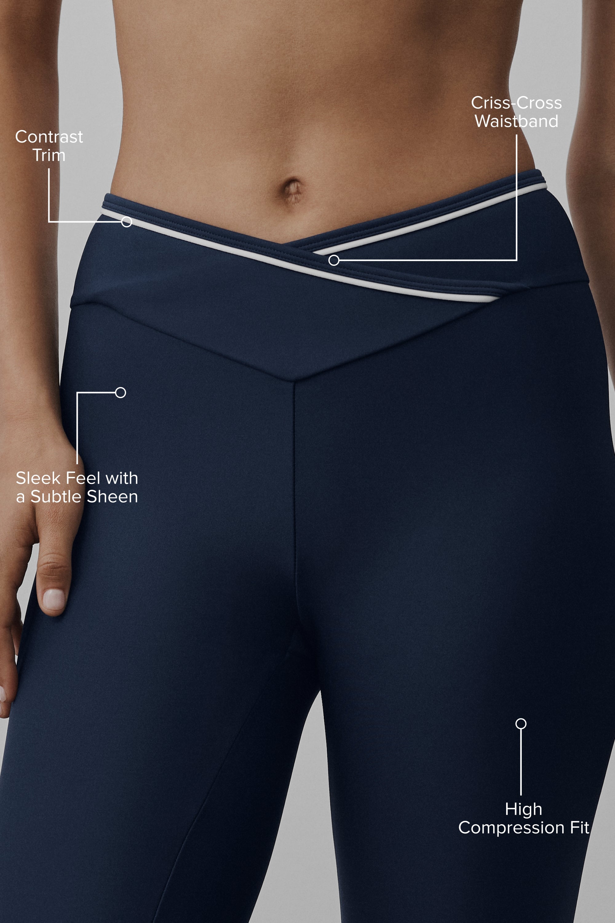 Alo Yoga Airlift High-Waist Trifecta Legging - Navy/White