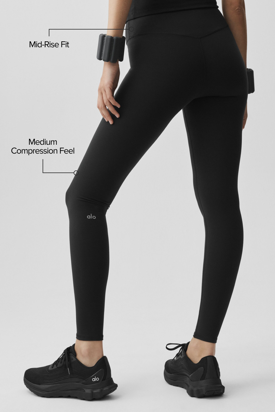 Alo Yoga Airbrush Mid-Rise Legging - Black