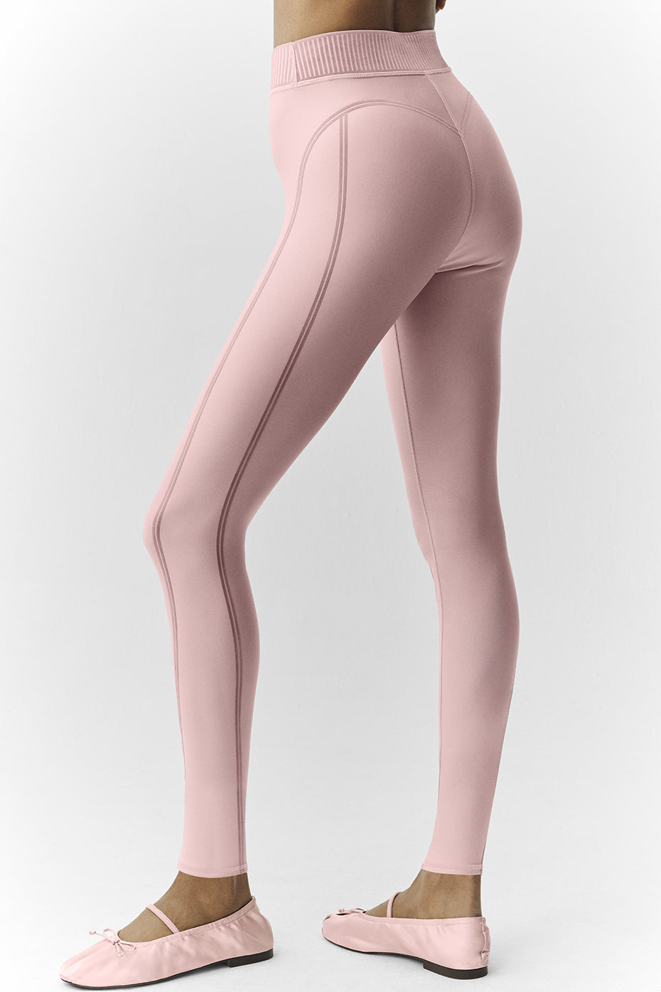 Alo Yoga Airlift Line Up Mirage 7/8 Legging - Pink Champagne