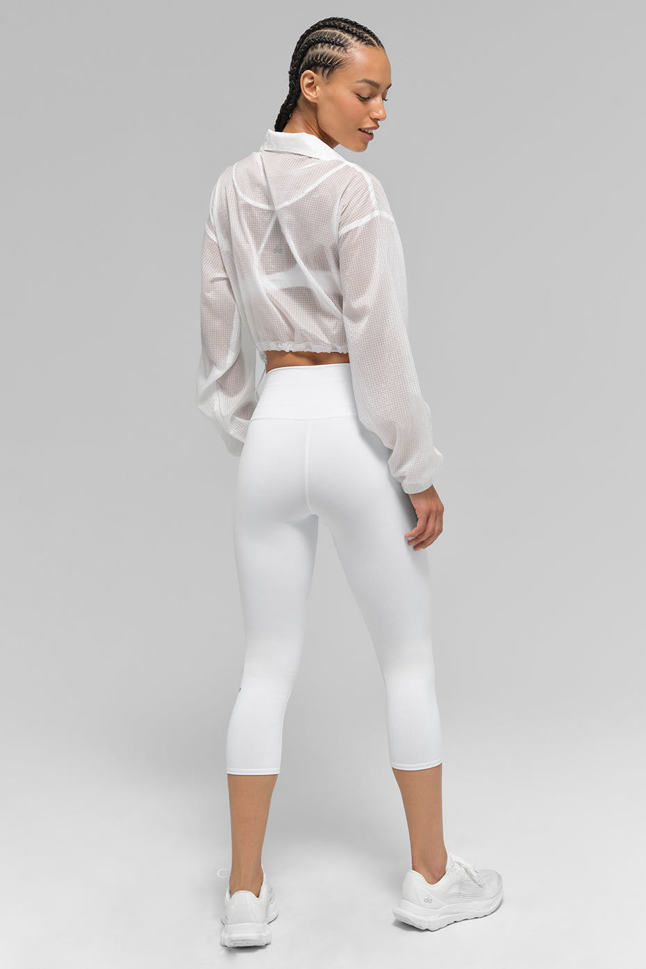Alo Yoga High-Waist Airbrush Capri - White