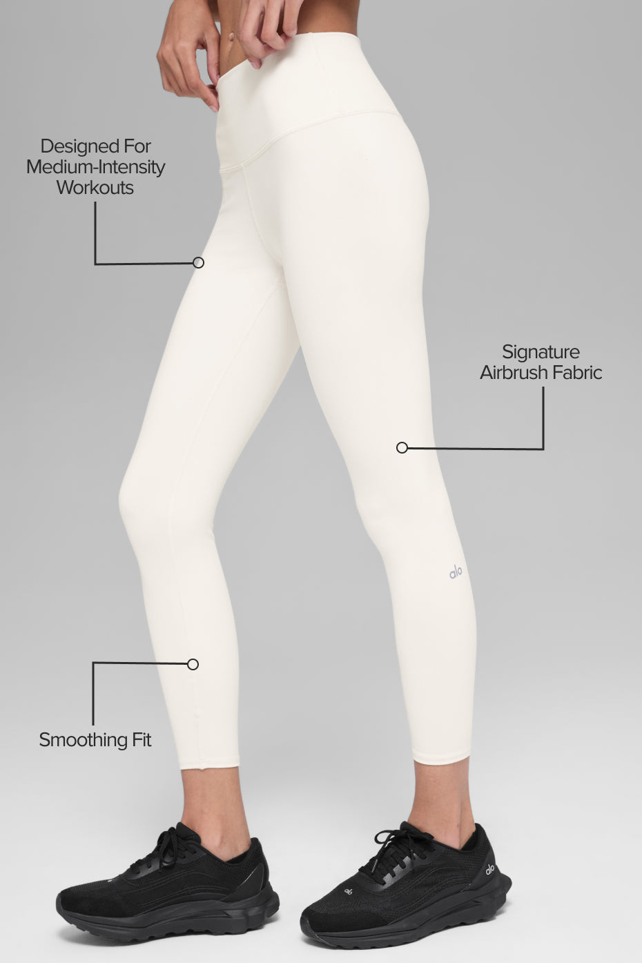 Alo Yoga 7/8 High-Waist Airbrush Legging - Ivory