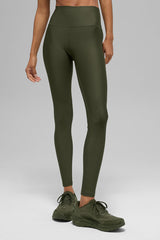 Alo Yoga 7/8 High-Waist Airlift Legging - Green Olive