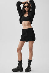 Alo Yoga Scholar Knit Cargo Skirt - Black