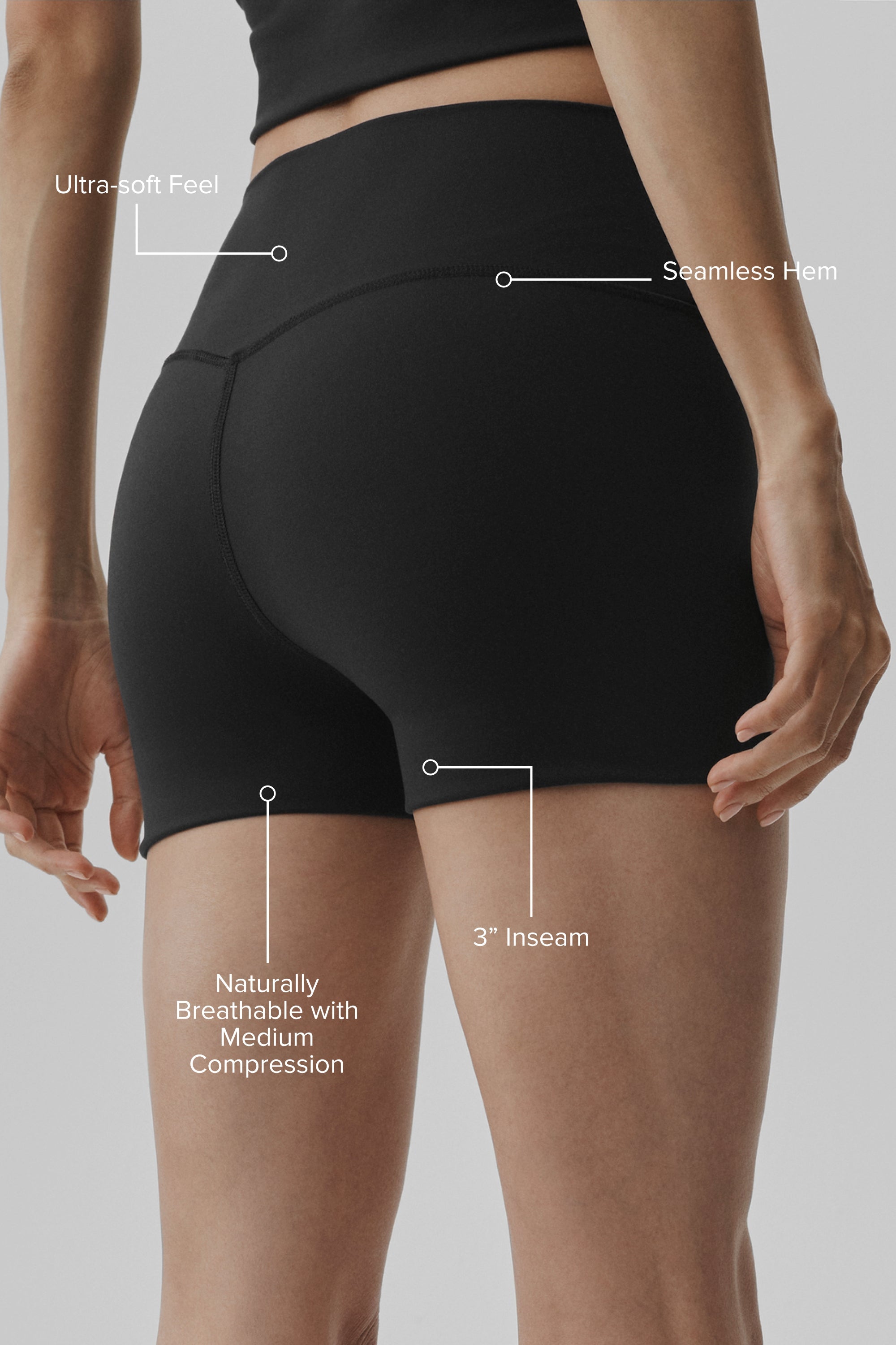 Alo Yoga 3" ALO Softsculpt High-Waist Precision Short - Black