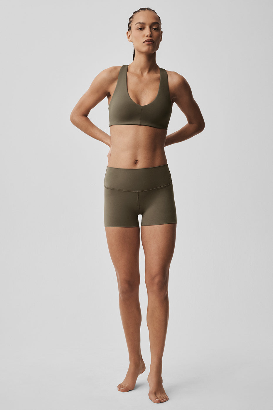 Alo Yoga 3" ALO Softsculpt High-Waist Precision Short - Olive Tree