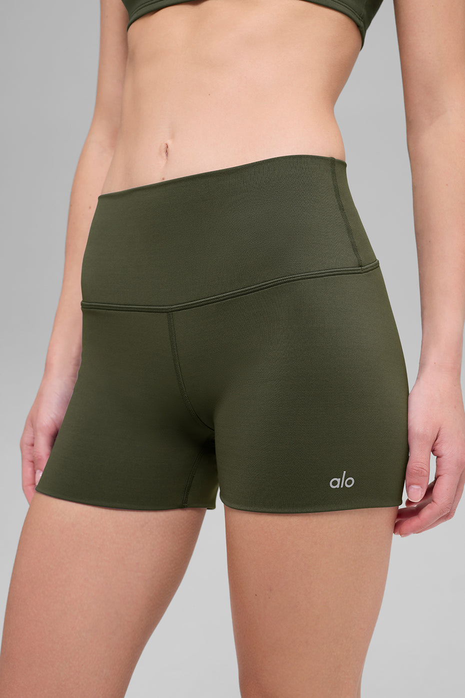 Alo Yoga 3" ALO Softsculpt High-Waist Precision Short - Green Olive