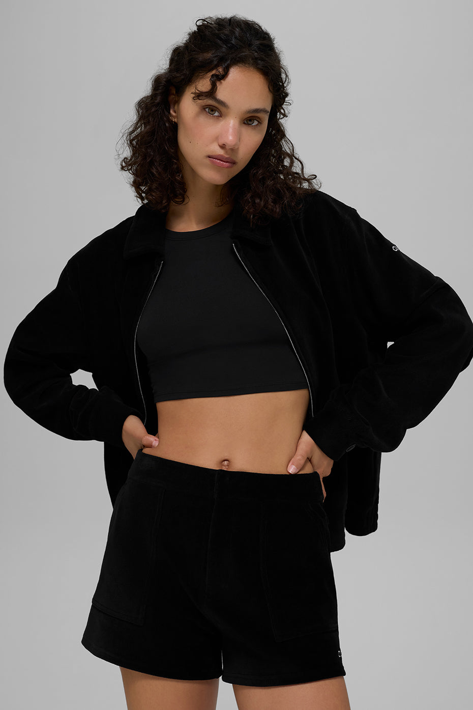 Alo Yoga Micro Corduroy On Duty Short - Black