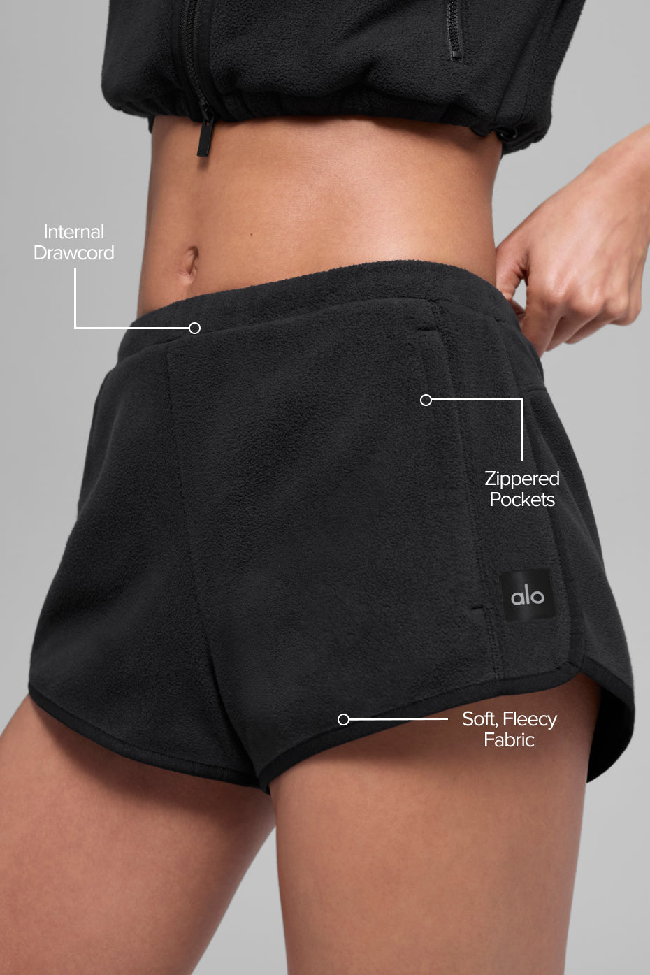 Alo Yoga Polar Fleece Retreat Short - Black