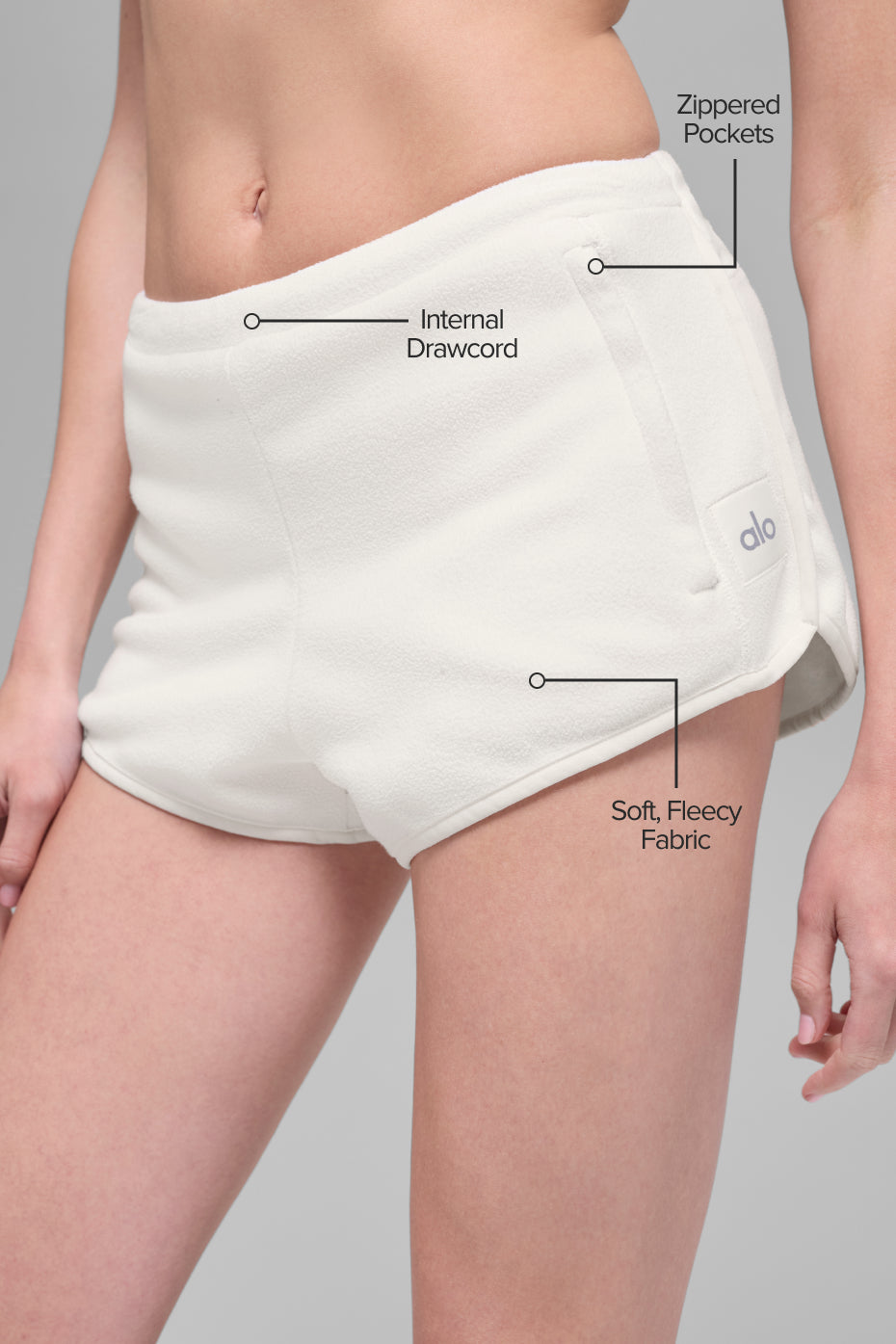 Alo Yoga Polar Fleece Retreat Short - Ivory