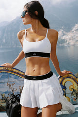 Alo Yoga Low-Rise Amp It Up Tennis Skirt - White