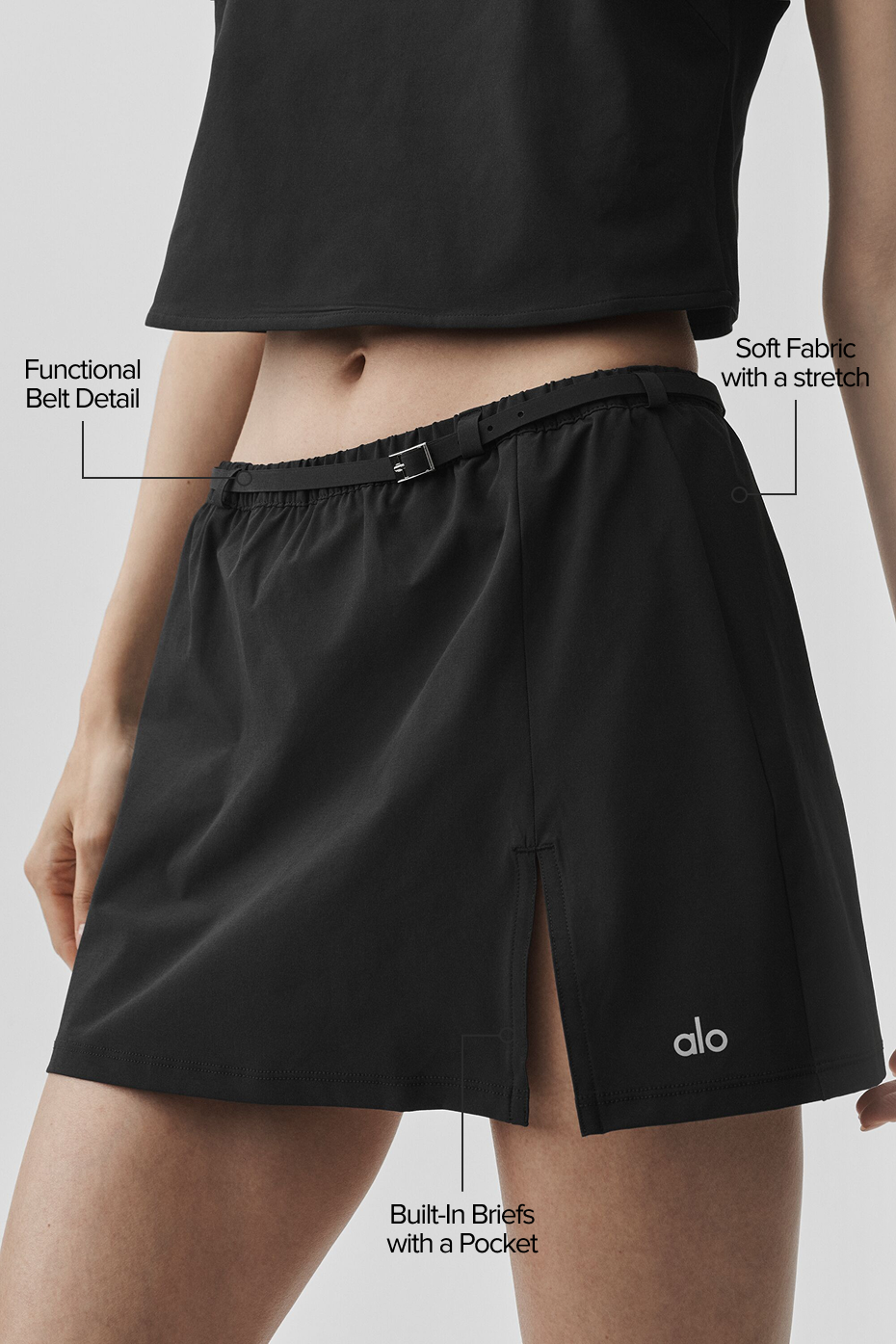 Alo Yoga Connection Mini Skirt - Black