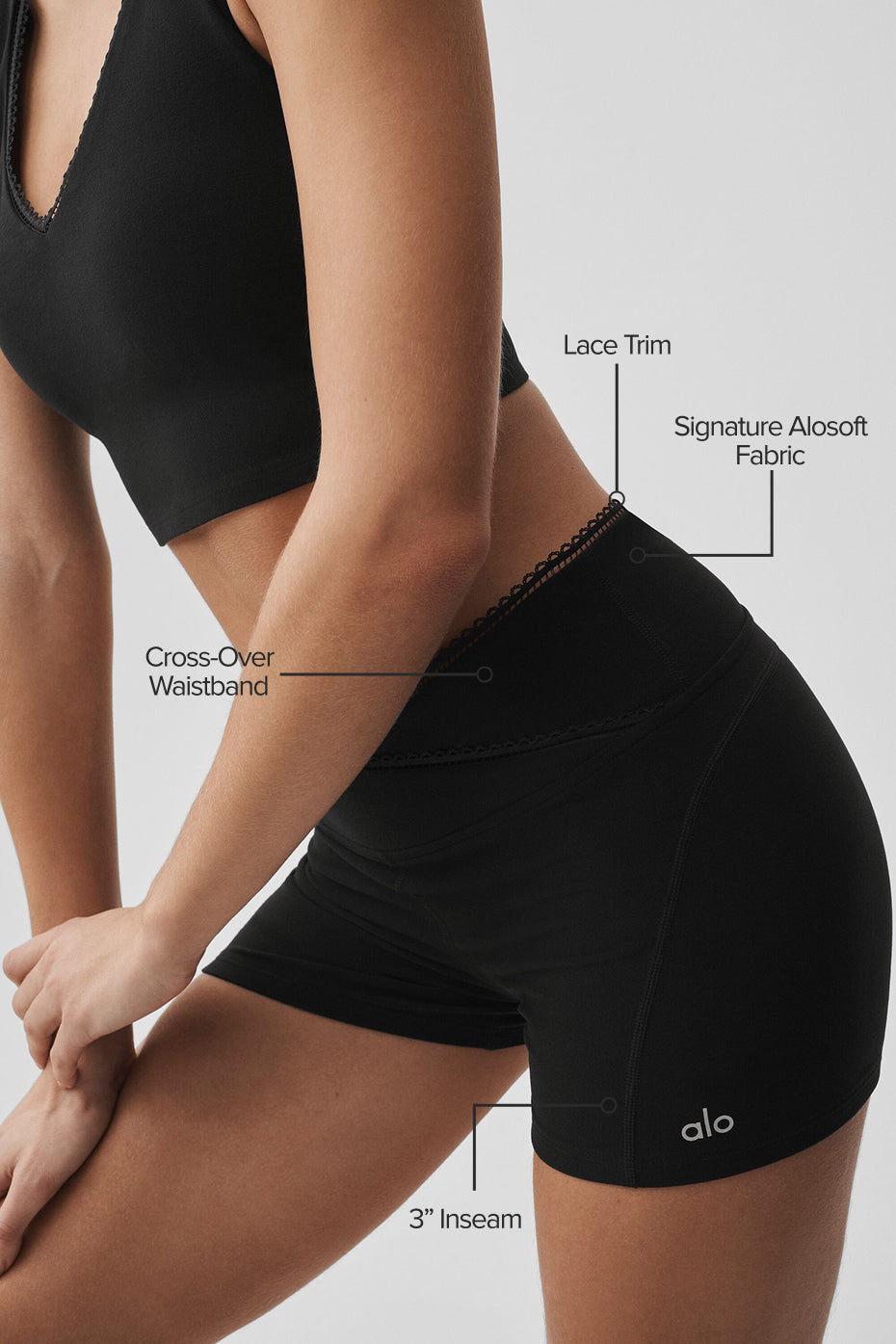 Alo Yoga 3" Alosoft Affection Short - Black
