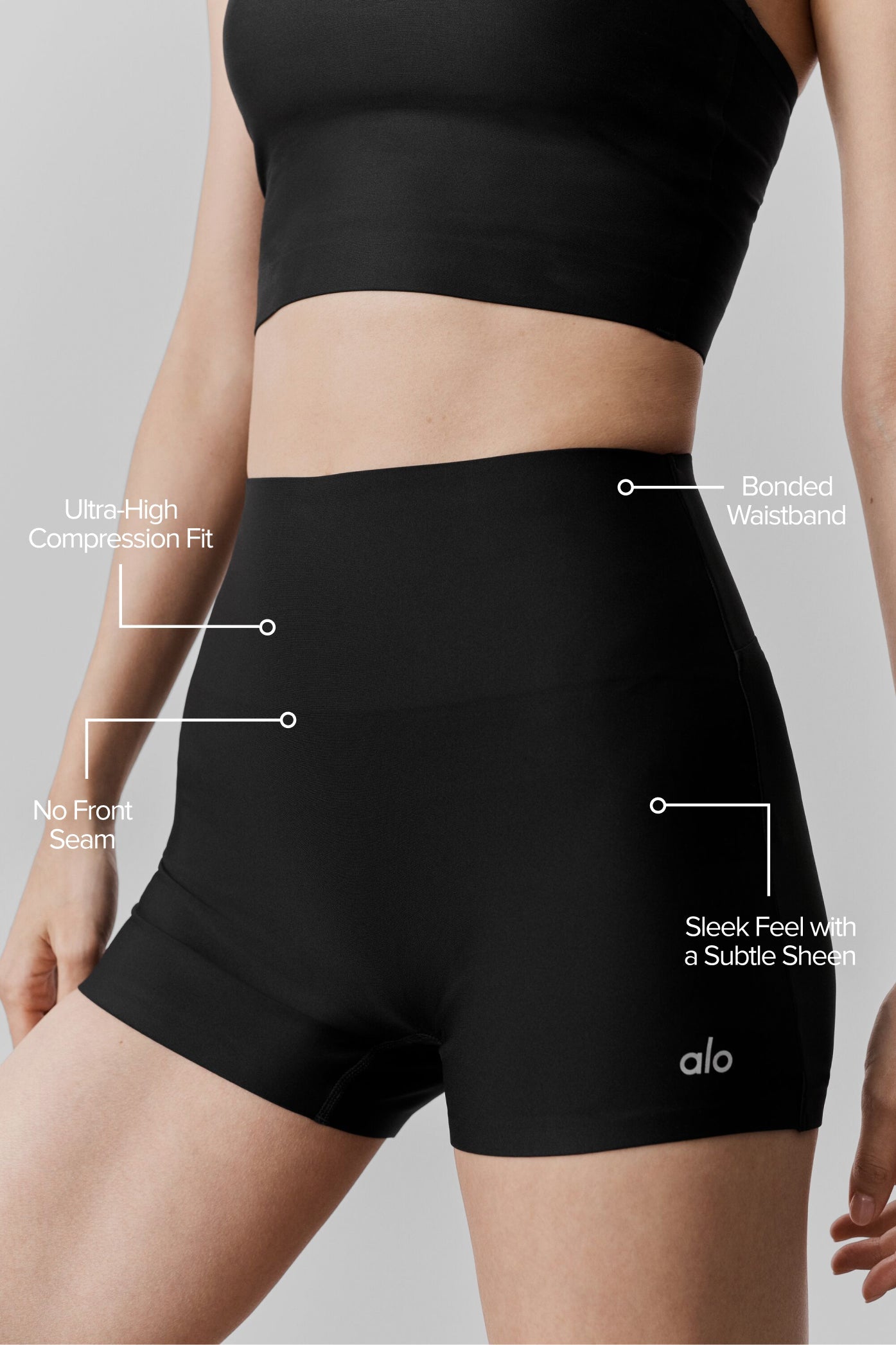 Alo Yoga 3" Airlift High-Waist Sleek Short - Black