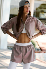 Alo Yoga High-Waist Prismatic Short - Pink Moonlight