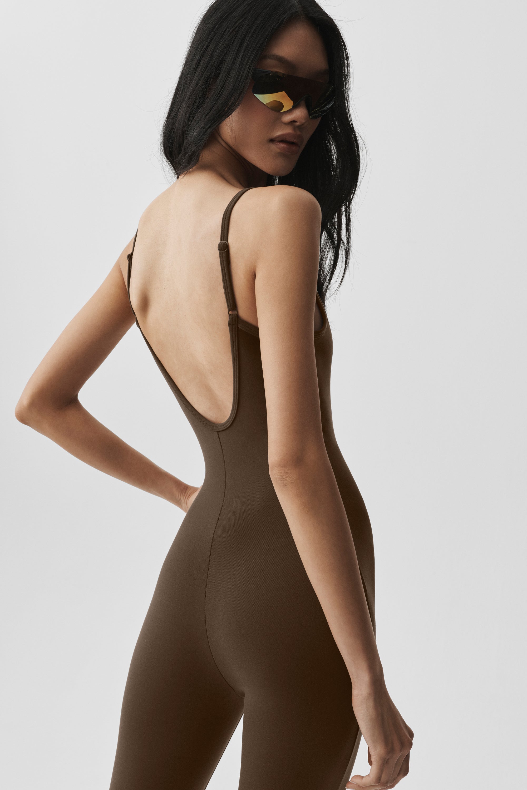 Alo Yoga Airbrush One And Done Onesie - Espresso
