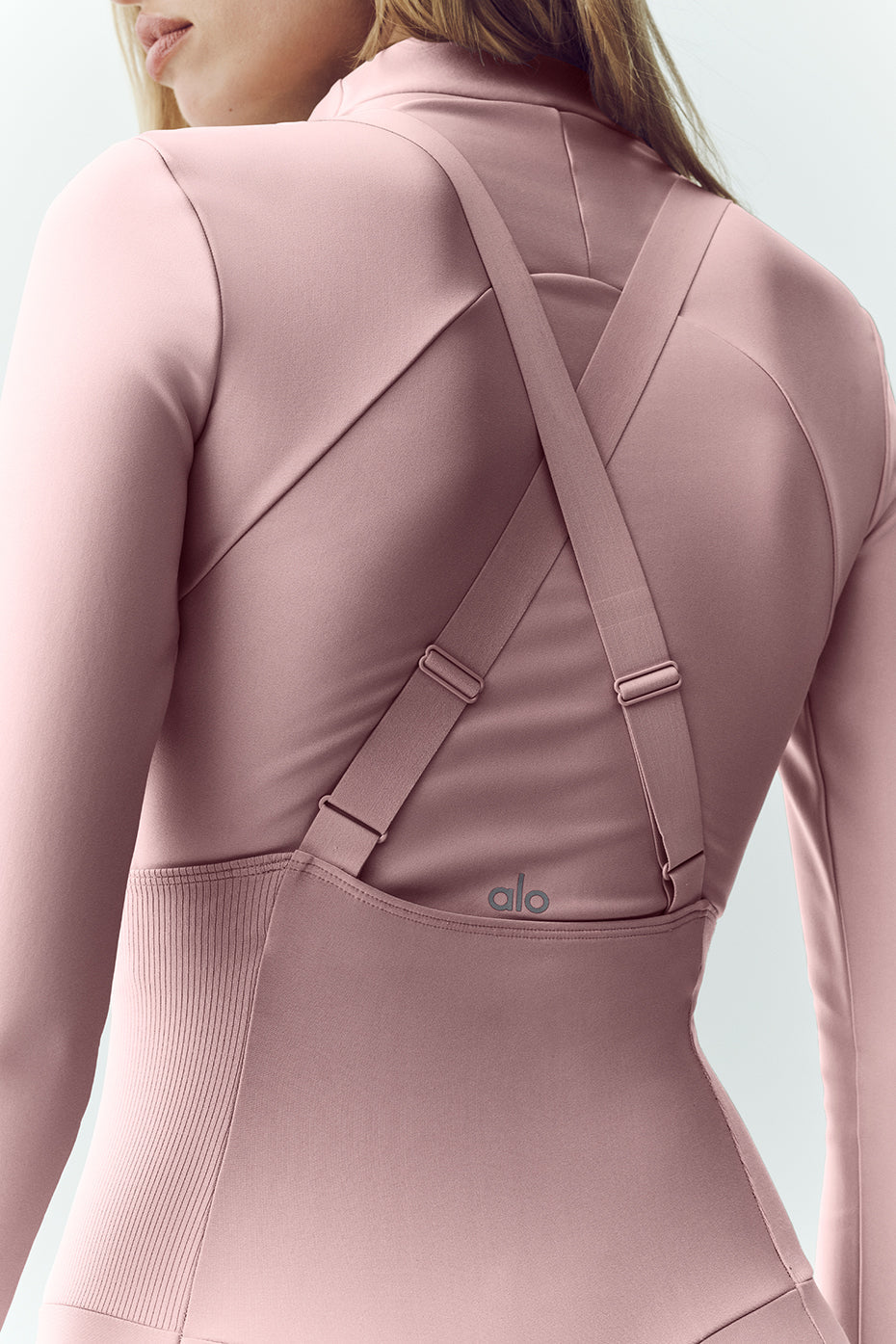 Alo Yoga Airlift Winter Warm Ski Time Bib - Pink Champagne
