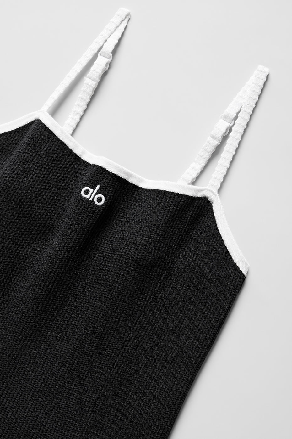 Alo Yoga Ribbed Sweater Knit Highline Dress - Black/White