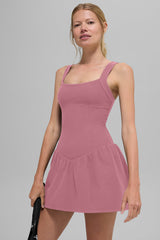 Alo Yoga Alosoft Break Point Tennis Dress - Pink Wild Rose