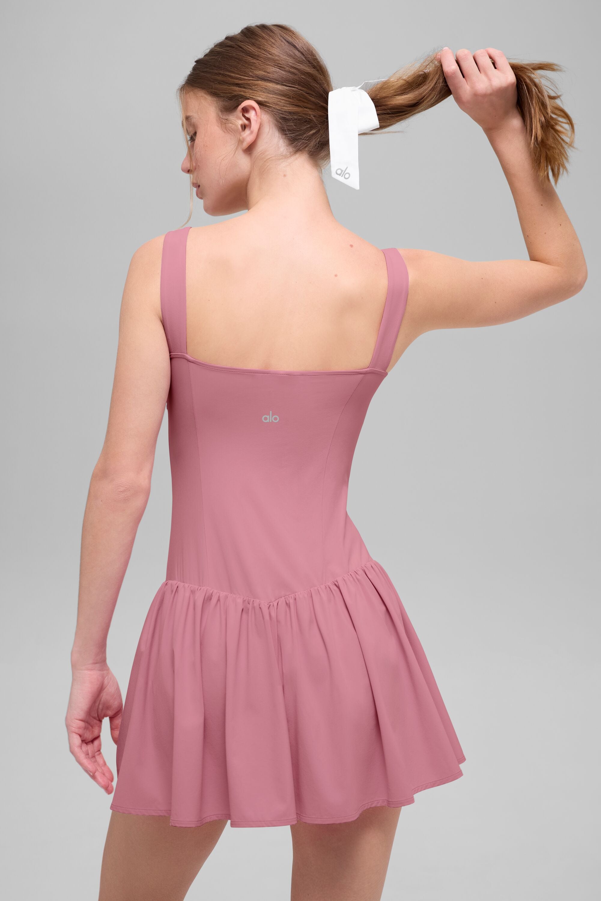 Alo Yoga Alosoft Break Point Tennis Dress - Pink Wild Rose