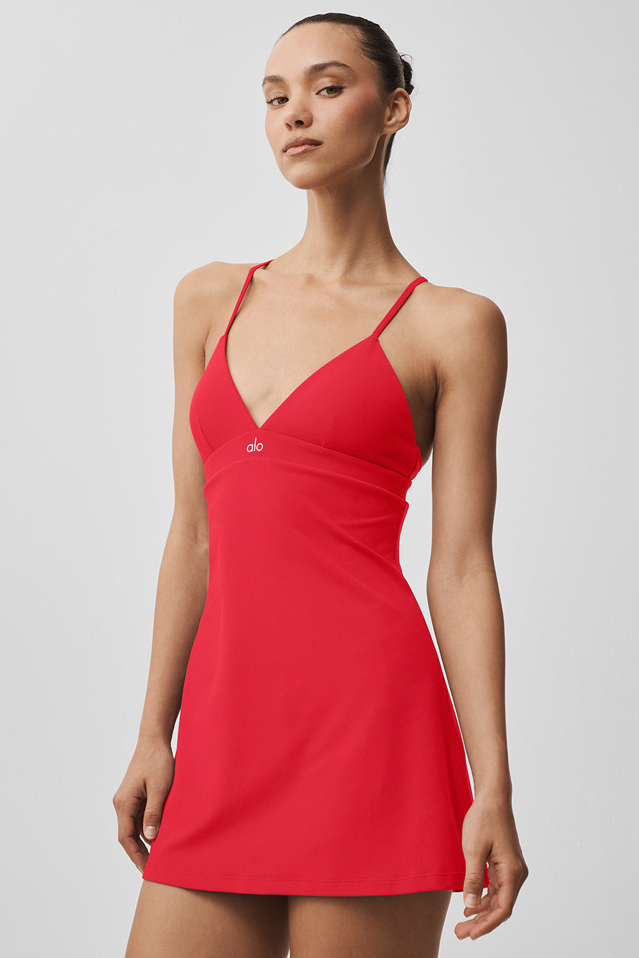 Alo Yoga Airbrush Splendor Dress - Bright Red