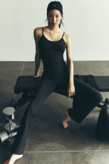 Alo Yoga Airbrush Bootcut One And Done Onesie - Black