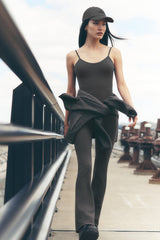Alo Yoga Airbrush Bootcut One And Done Onesie - Anthracite