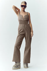 Alo Yoga Wool Blend Bunny Slope Bib - Alpine Cocoa Heather