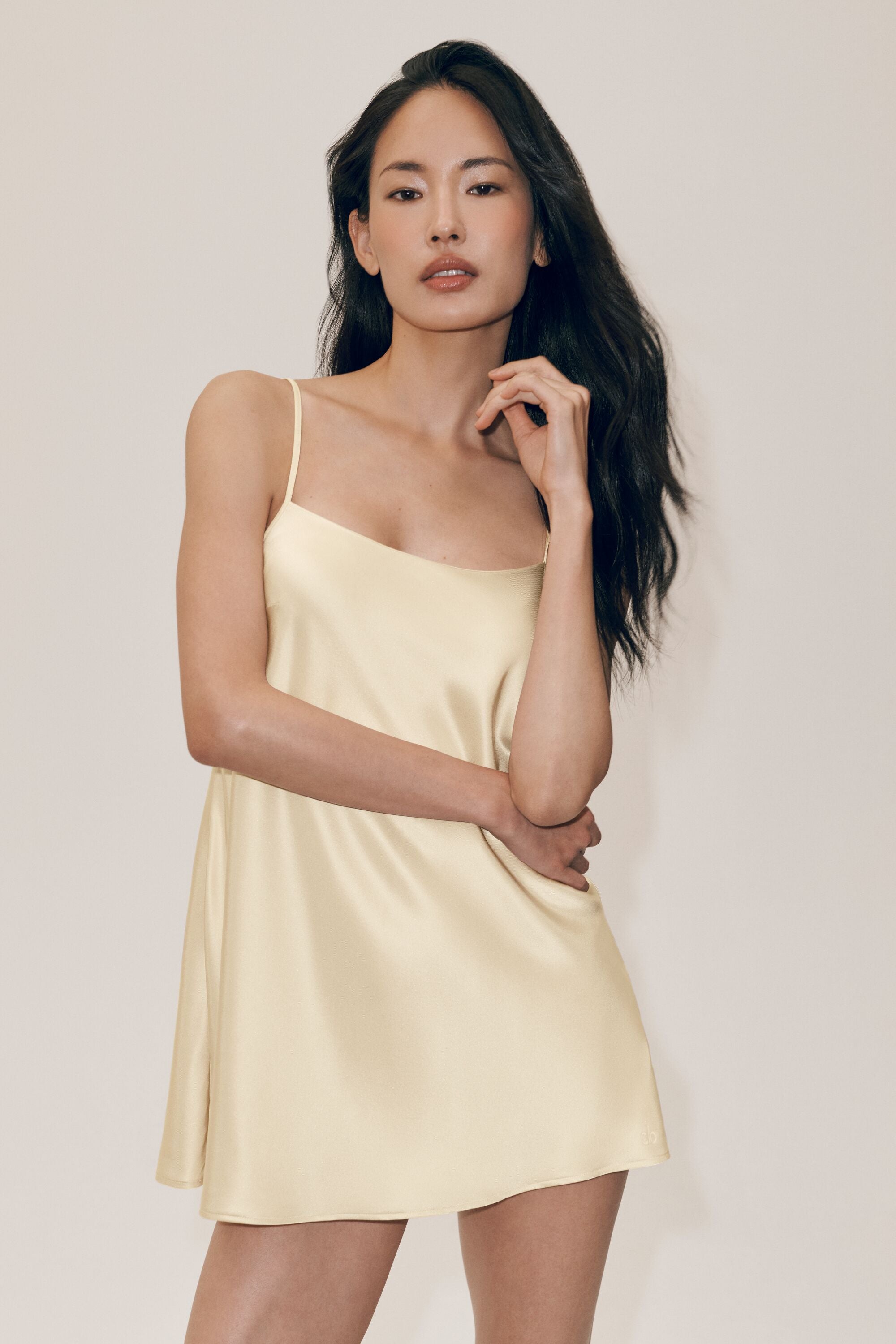 Alo Yoga Silk Blend Radiance Dress - Sandy Beige