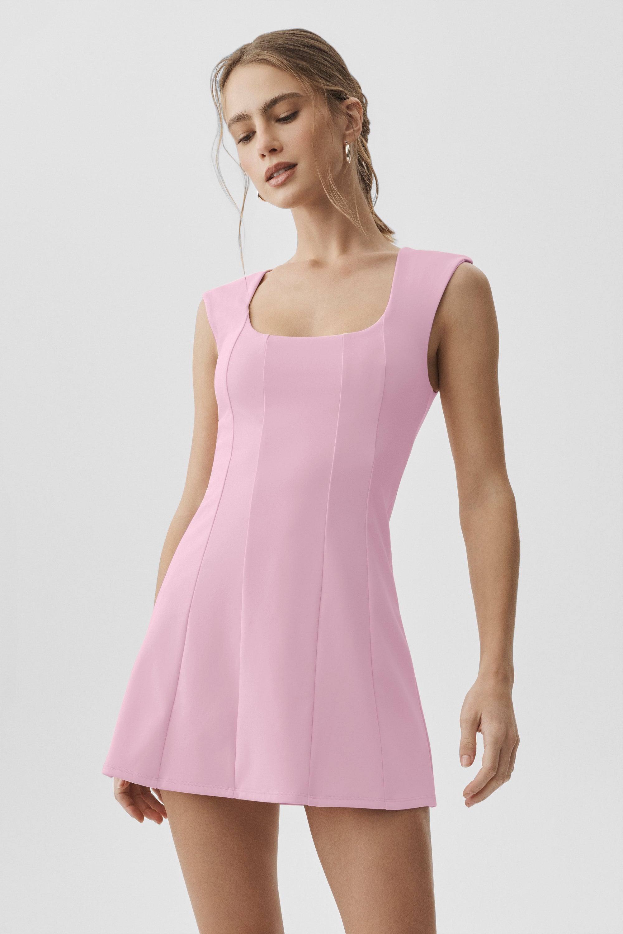Alo Yoga ALO Softsculpt Desire Tennis Dress - Pink Marshmallow